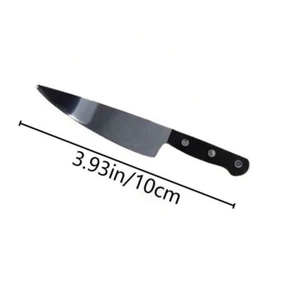 Goth Knife Hair accessory Horror, Spooky, Silver & Black Color, Costume - Picture 4 of 4